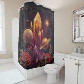 Fantasie Amethyst Kristallreich Muster Duschvorhang (Beispiel)