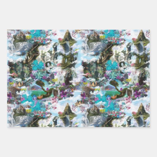 Fantasie Andere Welten im Clouds-Medium Geschenkpapier Set (Vorderseite 3)