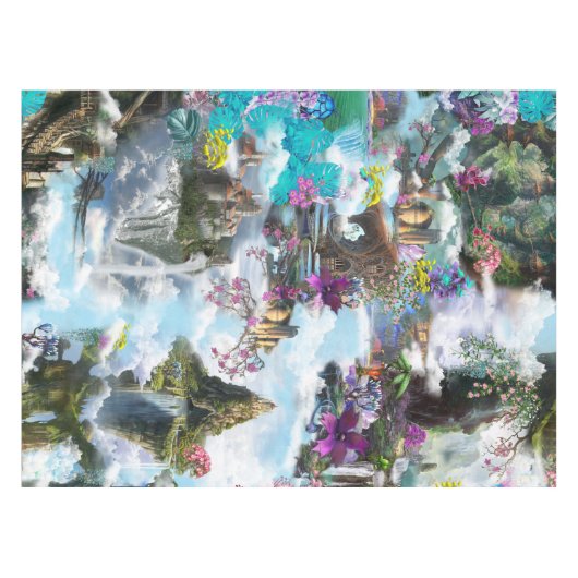 Fantasie Andere Welten in den Wolken Tischdecke (Vorderseite (Horizontal))