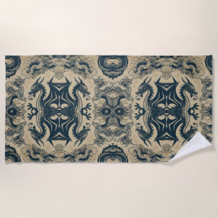 Fantasie-antiquierte Drachen Strandtuch