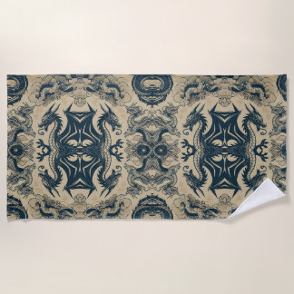 Fantasie-antiquierte Drachen Strandtuch
