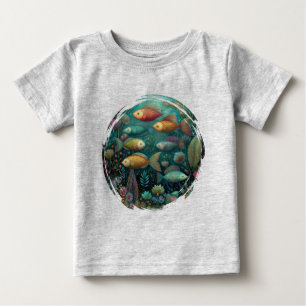 Fantasie-Aquarium-Launenhaft Fische Baby T-shirt