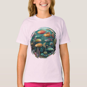Fantasie-Aquarium Whimsicaler Fisch Kinder T-Shirt