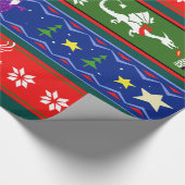 Fantasie-Art-hässliches Strickjacke-Muster Geschenkpapier (Ecke)