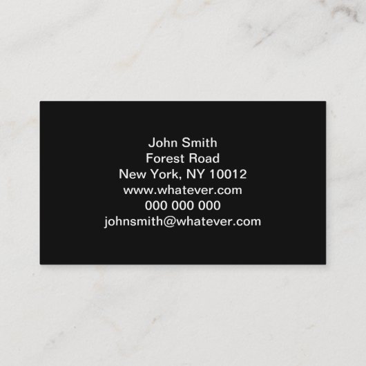 Fantasie Art Skull und Flammen Visitenkarte (Rückseite)