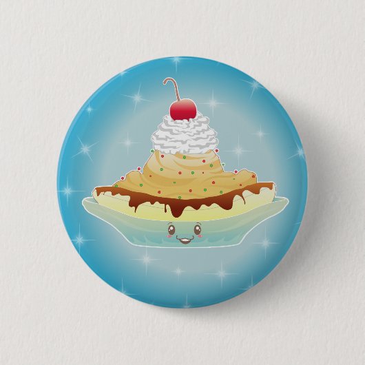 Fantasie bananasplit button (Vorderseite)