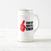 Fantasie-Baseball-Champion Bierglas (VorderseiteRechts)