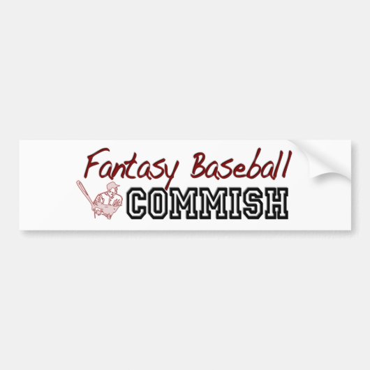 Fantasie-Baseball Commish Autoaufkleber (Vorne)