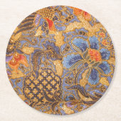 Fantasie-Batik Runder Pappuntersetzer (Vorderseite)
