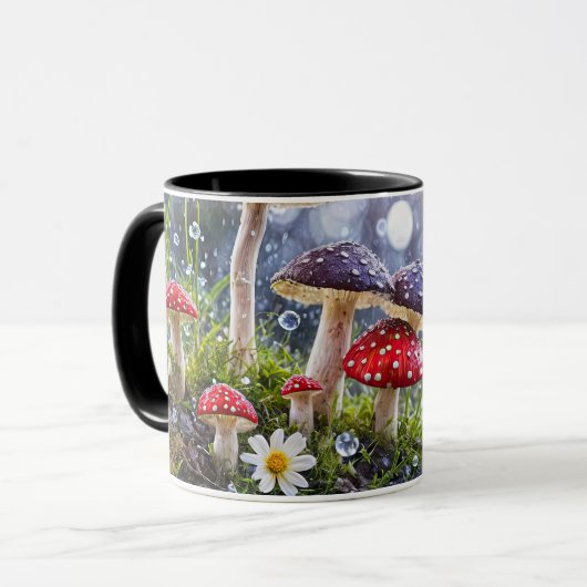 Fantasie bezaubernd Pilze Pilze Toadstool farbenfr Tasse (Vorderseite Links)