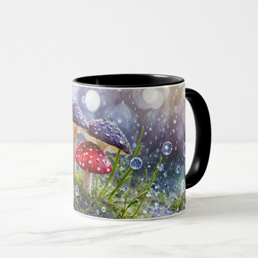 Fantasie bezaubernd Pilze Pilze Toadstool farbenfr Tasse (VorderseiteRechts)