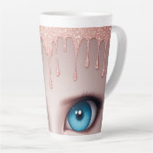 Fantasie Blaue Augen mit Tröpfchen Milchtasse (Rechte Ecke)