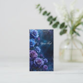 Fantasie Blaue und Violette Rosen Visitenkarte (Stehend Vorderseite)