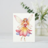 Fantasie, Blume Fairy, Elf, Märchen Postkarte (Stehend Vorderseite)