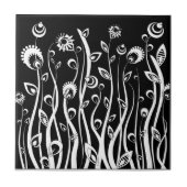 Fantasie-Blume Fliese (Vorderseite)