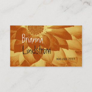 FANTASIE-BLUME Gold metallisch Visitenkarte
