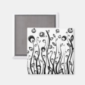 Fantasie-Blume Magnet (Vorderseite/Rückseite)