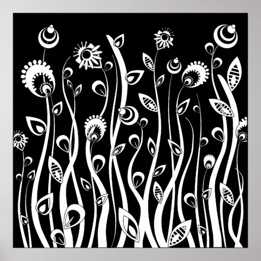 Fantasie-Blume Poster (Vorne)