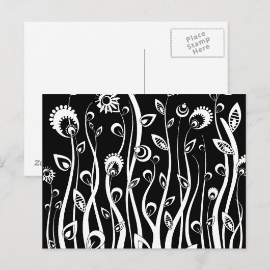 Fantasie-Blume Postkarte (Vorne/Hinten)