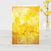 Fantasie-Blumen-leere Karte (Gelbe Blume)