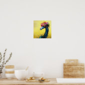 Fantasie-Blumendrache Poster (Küche)