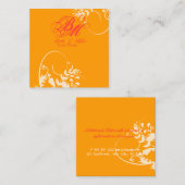 Fantasie-BlumenWirbels-modernes elegantes Quadratische Visitenkarte (Vorne/Hinten)