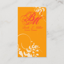 Fantasie-BlumenWirbels-modernes elegantes Quadratische Visitenkarte