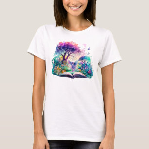 Fantasie-Buchliebhaber-Fee T-Shirt