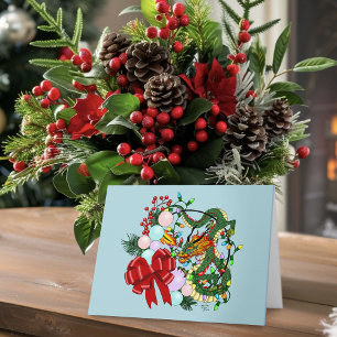 Fantasie chinesischer Drache Weihnachtskranz Fanta Karte