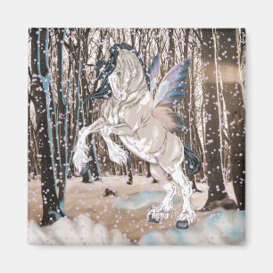 Fantasie Clydesdale Pferd Fee Magnet