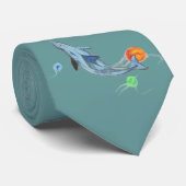 "Fantasie-Delphin " Krawatte (Gerollt)