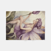 Fantasie der lila Fee Fleecedecke (Vorderseite (Horizontal))