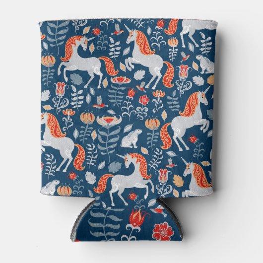 Fantasie der Menschen: Einhörner, Kaninchen, Vögel Dosenkühler (Vorderseite)