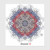 Fantasie der rippenden Farben Aufkleber (Blatt)