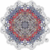 Fantasie der rippenden Farben Aufkleber (Vorderseite)