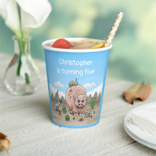 Fantasie-Dinosaurier Pappbecher
