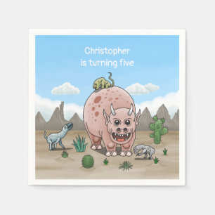 Fantasie-Dinosaurier Serviette