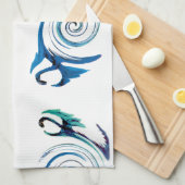 Fantasie-Drache-Strudel Geschirrtuch (Viertel Falte)