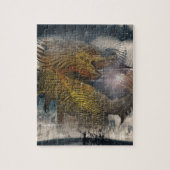 Fantasie-Drache-Thron Puzzle (Vertikal)