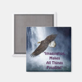 Fantasie-Eagle & Waterfall Motivierend Magnet (Vorderseite/Rückseite)