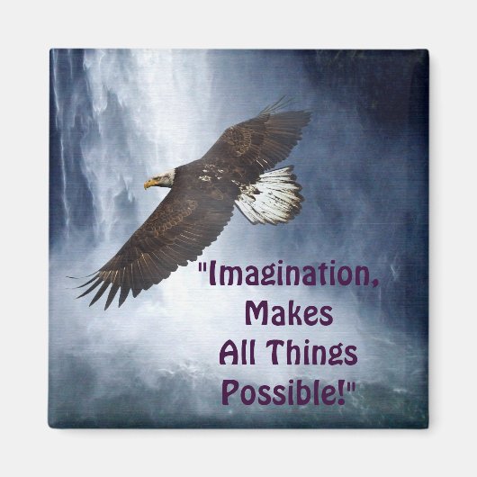 Fantasie-Eagle & Waterfall Motivierend Magnet (Vorne)