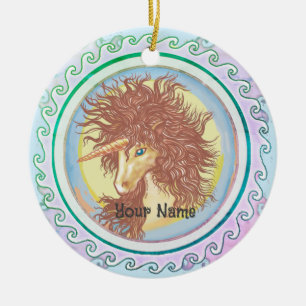 Fantasie Einhorn Keramik Ornament