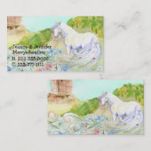 Fantasie-Einhorn-Kinderspiel-Datums-Karte Telefonnummerkarte (Vorne/Hinten)