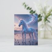 Fantasie-Einhorn Postkarte (Stehend Vorderseite)