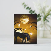 Fantasie Einhorn und Feen Postkarte (Stehend Vorderseite)