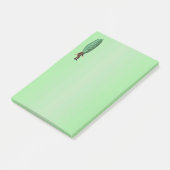 Fantasie-Einlegmann brauner Anzug Post-it Klebezettel (angewinkelt)
