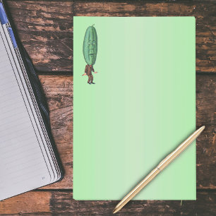 Fantasie-Einlegmann brauner Anzug Post-it Klebezettel