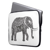 Fantasie-Elefant-Gekritzel Laptopschutzhülle (Vorderseite Links)