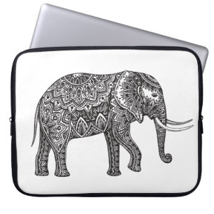 Fantasie-Elefant-Gekritzel Laptopschutzhülle