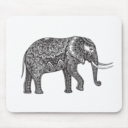 Fantasie-Elefant-Gekritzel Mousepad (Vorne)